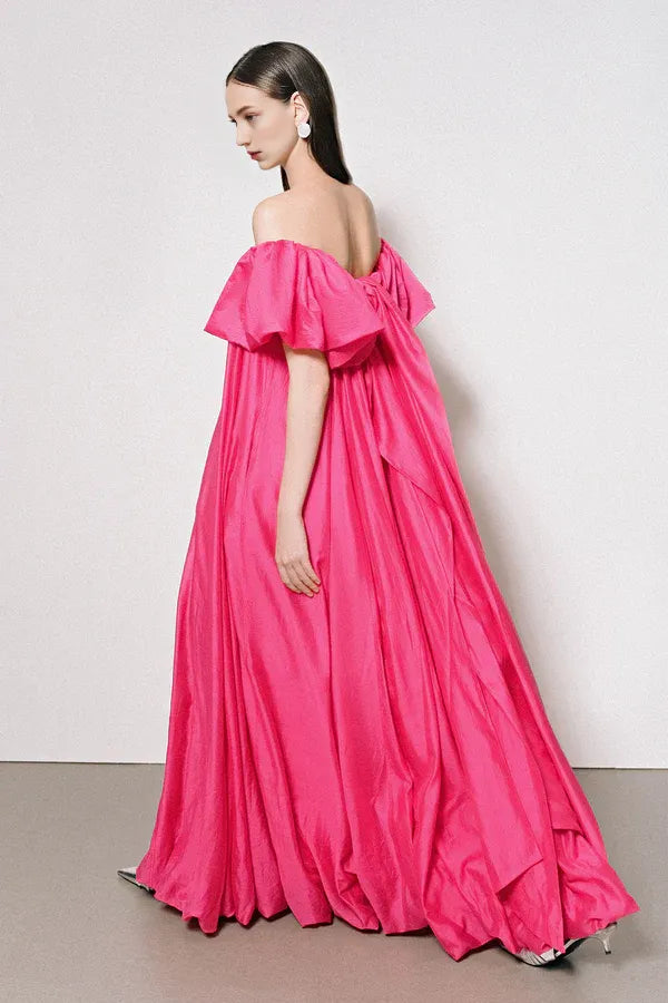 Robe Weitese à épaules dénudées, plissée, longueur au sol, longue, sans manches, élégante, ligne A, dos nu, robe de bal